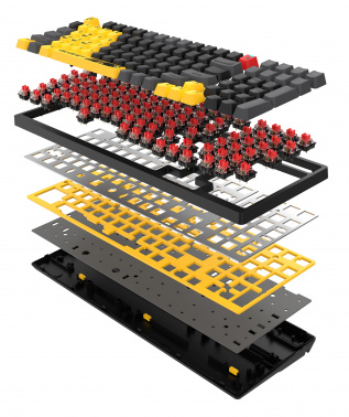 Клавиатура механическая игровая A4Tech Bloody S98 USB for gamer LED (SPORTS LIME), желтый/серый фото 11