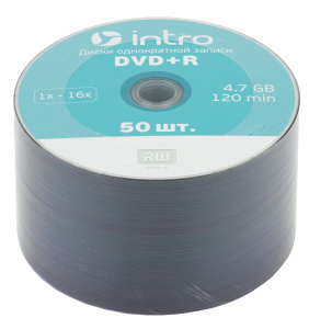 Intro DVD+R INTRO 16х 4,7GB  Shrink 50 (50/500/22500) фото 6