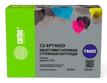 Картридж струйный Cactus CS-EPT46SD T46SD фиолетовый (30мл) для Epson SureColor SC-P700