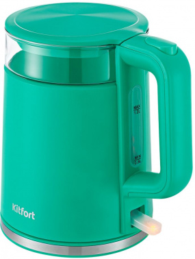 Чайник электрический Kitfort KT-6124-3 1.2л. 2200Вт бирюзовый (корпус: пластик)