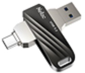 USB 3.0  32GB  Netac  US11 Dual  чёрный/серебро  (USB 3.0 / Type C)