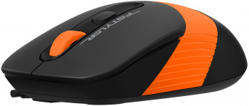Мышь оптическая A4Tech Fstyler FM10S (1600dpi) silent USB (4but) черный/оранжевый (1/60) (FM10S USB ORANGE) фото 3
