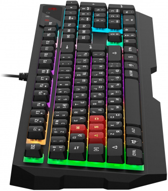 Клавиатура A4Tech Bloody B130N USB Multimedia for gamer LED (подставка для запястий) (B130N) черный (1/10) фото 8