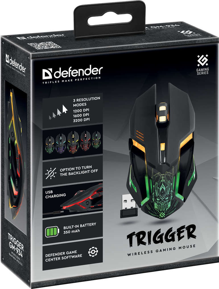 Defender gm 934. Defender Trigger GM-934. Беспроводная игровая мышь Defender Trigger GM-934 led,7кнопок,3200dpi. Мышка Defender Trigger.