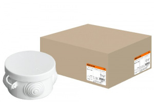 Распаячная коробка ОП D65х40мм, крышка, IP54, 4вх. TDM (10/180) (SQ1401-0101) фото 12
