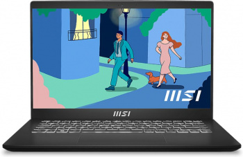 Ноутбук MSI Modern 14 C5M-011XRU Ryzen 5 5625U 8Gb SSD512Gb AMD Radeon 14" IPS FHD (1920x1080) Free DOS black WiFi BT Cam (9S7-14JK12-011)