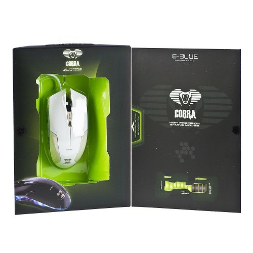 Мышь E-BLUE Cobra, белая, USB, игровая (1/40) (EMS108WH) фото 2