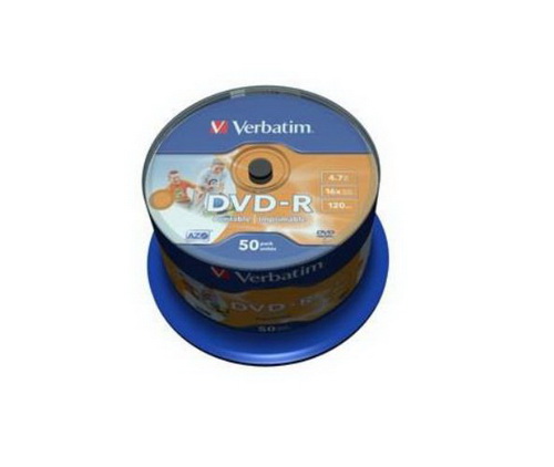 Диск VERBATIM DVD-R 4.7 GB (16х) CB-50 Print (200)