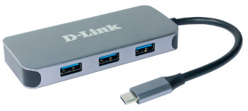 Разветвитель USB 3.0 D-Link DUB-2335 6порт, (DUB-2335/A1A), черный