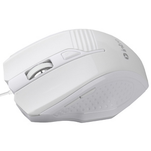 Мышь INTRO MU195, белая, USB, проводная,3 кн, в блистере (40/720) (Б0020528)