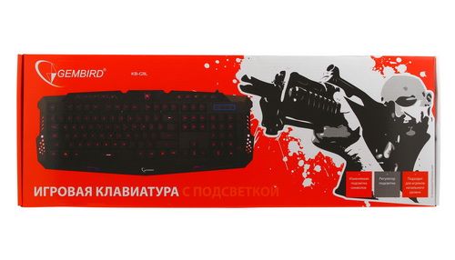 Клавиатура игровая GEMBIRD KB-G11L, USB, подсветка, 10 доп. клавиш, проводная, черный фото 4