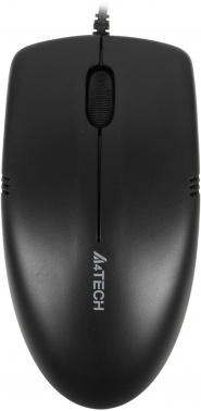 Мышь оптическая A4Tech OP-530NUS (1200dpi) silent USB (3but) черный (1/60)