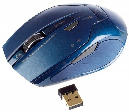 Мышь E-BLUE Arco2, синяя, USB, сенсор, беспроводная (1/40) (EMS100BL) фото 3