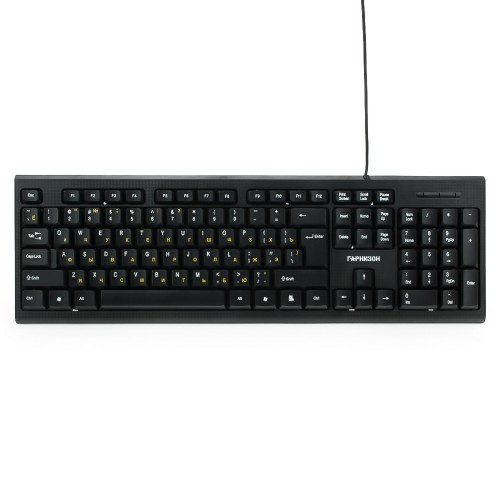 Клавиатура ГАРНИЗОН GK-120, USB, проводная, поверхность- карбон, черный (1/30)