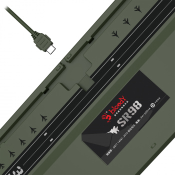 Клавиатура механическая игровая A4Tech Bloody S98 Aviator USB for gamer LED (S98 AVIATOR), зеленый фото 13