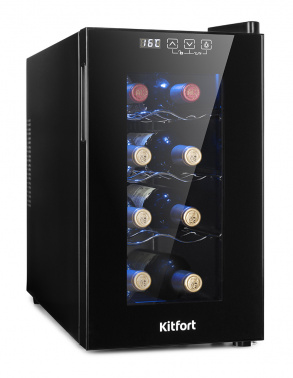 Винный шкаф Kitfort КТ-2419 черный (однокамерный)