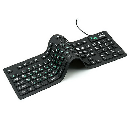 Клавиатура гибкая DIALOG KFX-05U  Flex, USB, черный (1//10)