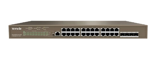 Управляемый гигабитный PoE-коммутатор Tenda TEG5328P-24-410W уровня 3, 24*10/100/1000 Base-T Ethernet ports, 4*1000 Base-X SFP (1/3)