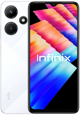 Смартфон Infinix X669D Hot 30i 128Gb 8Gb белый моноблок 3G 4G 2Sim 6.6" 720x1612 Android 12 13Mpix 802.11 a/b/g/n/ac NFC GPS GSM900/1800 GSM1900 Touch