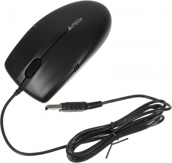 Мышь оптическая A4Tech OP-530NUS (1200dpi) silent USB (3but) черный (1/60) фото 7