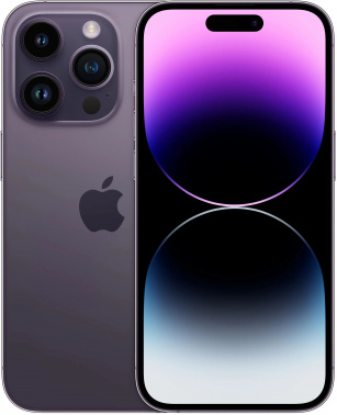 Смартфон Apple A2896 iPhone 14 Pro Max 128Gb 6Gb темно-фиолетовый моноблок 3G 4G 6.7" 1290x2796 iOS 16 48Mpix 802.11 a/b/g/n/ac/ax NFC GPS TouchSc Pro