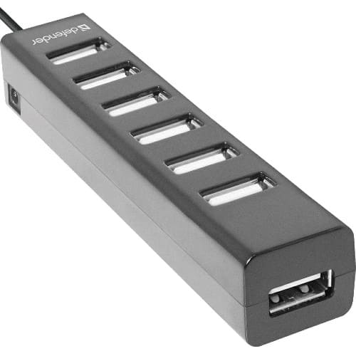 Разветвитель DEFENDER QUADRO SWIFT USB 2.0, 7 портов (1/100) (83203)