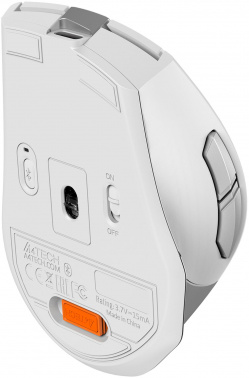 Мышь беспроводная A4Tech Fstyler FB35CS оптическая (2000dpi) silent BT/Radio USB (6but) белый/серый (1/40) (FB35CS USB ICY WHITE) фото 7