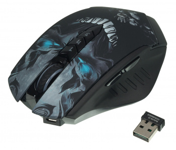Мышь A4TECH Bloody R80 Skull черный/рисунок оптическая (4000dpi) беспроводная USB (8but) (R80A) фото 6