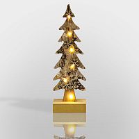 Фигурка деревянная NEON-NIGHT с подсветкой "Ель со снежинками" 9,5*6*31 см (1/72) (504-013)