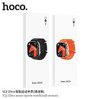 Смарт- часы HOCO Y12 Ultra, пластик, 1.96, bluetooth 5.0, IP67, 320mAh, цвет: чёрный  (1/50) (6931474791986)