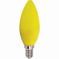 Лампа светодиодная ECOLA candle color 6,0W 220V E14 Yellow свеча Желтая матовая колба 103x37(1/10/100)