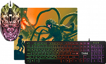 Комплект проводной игровой Клавиатура + Мышь + Коврик DEFENDER Tark C-779 RU, Light, черная (1/20) (52779)