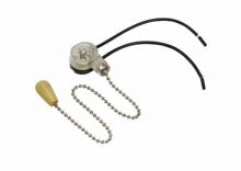 Выключатель для настенного светильника c проводом и деревянным наконечником «Silver» REXANT (10/1000)