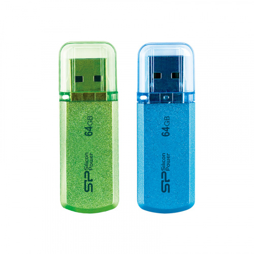 Флеш-накопитель USB  64GB  Silicon Power  Helios 101  зелёный (SP064GBUF2101V1N) фото 2