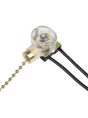 Сонетка-выключатель для бра с цепочкой 3А 250В золото TDM (1/500) фото 4
