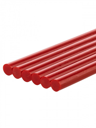 Клеевые стержни универсальные красные, 7 мм x 100 мм, 6 шт, "Алмаз" TDM (1/200) фото 4
