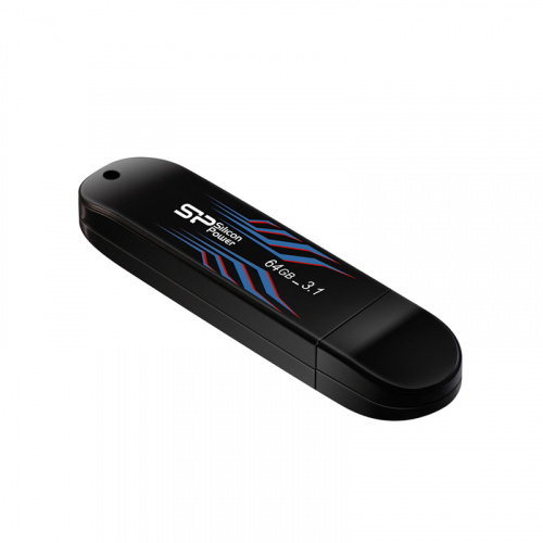 Флеш-накопитель USB 3.0  64GB  Silicon Power  Blaze B10, термочувствительный корпус, черный (SP064GBUF3B10V1B) фото 9