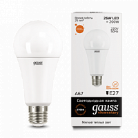 Лампа светодиодная GAUSS Elementary A70 25W 2000lm 3000K E27 1/10/50 (73215)