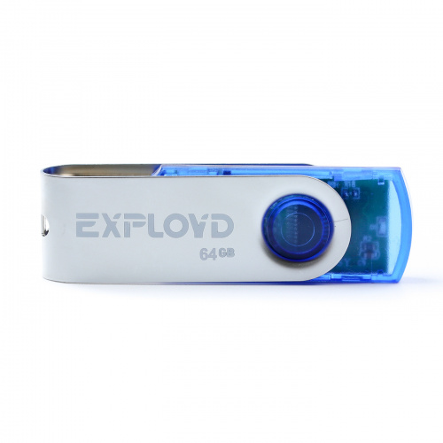 Флеш-накопитель USB  64GB  Exployd  530  синий (EX064GB530-Bl) фото 4