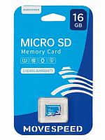 MicroSD  16GB  Move Speed FT100 Class 10 без адаптера
