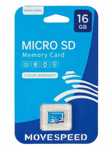 Карта памяти MicroSD  16GB  Move Speed FT100 Class 10 без адаптера (YSTFT100-16GU1)