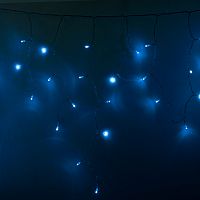 Гирлянда NEON-NIGHT Айсикл (бахрома) светодиодный, 4,8 х 0,6 м, прозрачный провод, 230 В, диоды синие, 176 LED  (1/20) (255-143)