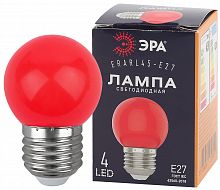 Лампа светодиодная ЭРА STD ERARL45-E27 E27 / Е27 1Вт шар красный для белт-лайт (1/100) (Б0049575)