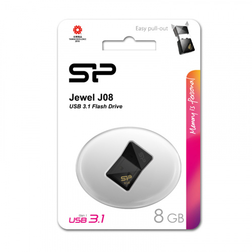 Флеш-накопитель USB 3.0  8GB  Silicon Power  Jewel J08  чёрный (SP008GBUF3J08V1K) фото 10