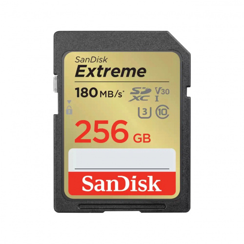 Карта памяти SDXC  256GB  SanDisk Class 10 Extreme V30 UHS-I U3 (180 Mb/s) (SDSDXVV-256G-GNCIN)