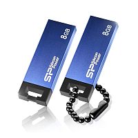 Флеш-накопитель USB  8GB  Silicon Power  Touch 835  синий  металл (SP008GBUF2835V1B)