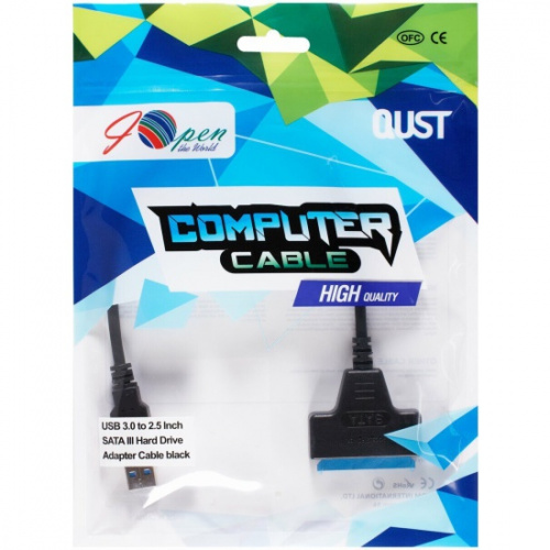 Кабель-адаптер USB3.0 ---SATA III 2.5", Aopen/Qust <ACU815>(1/125) фото 3