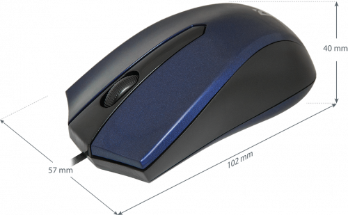 Мышь DEFENDER  Accura MM-950, синий, USB, проводная, 3 кнопки (1/40) (52952) фото 6