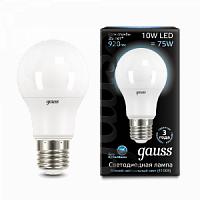 Лампа светодиодная GAUSS A60 10W 920lm 4100K E27 1/10/50 (102502210)