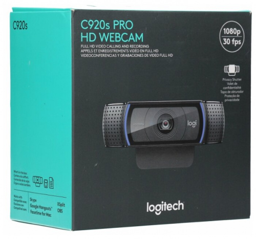 Веб-камера Logitech HD Pro Webcam C920s, черный (960-001252) фото 2